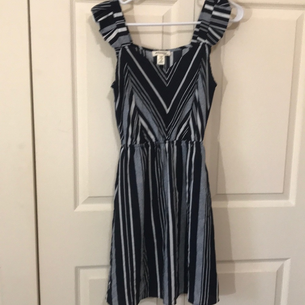 Monteau ruffle strap sleeveless dress.